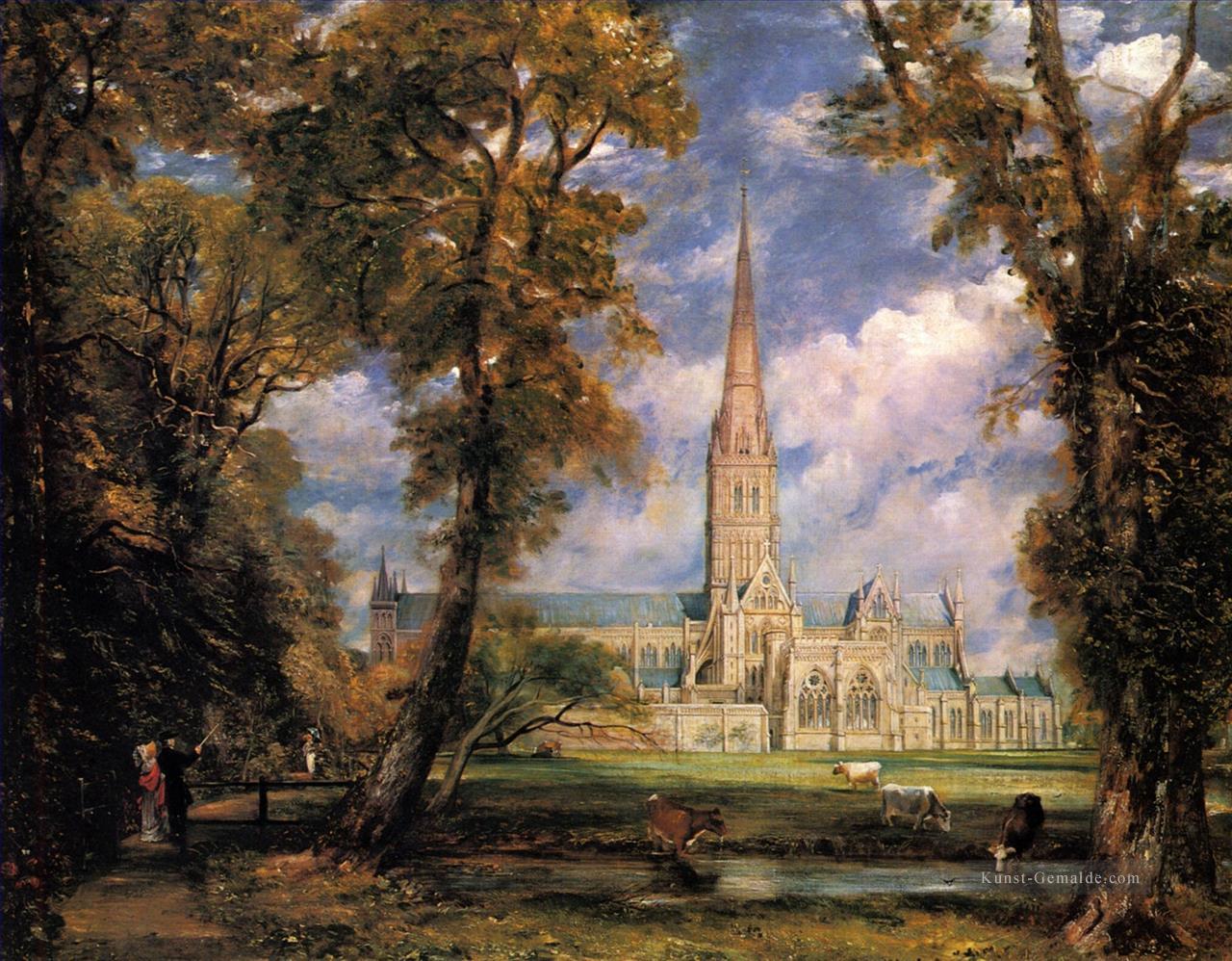 Salisbury Cathedral Romantische Landschaft John Constable Ölgemälde